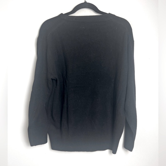 NEW J. Crew Women's Black 100% Cashmere Relaxed Boyfriend Crewneck Sweater XS - Picture 5 of 9